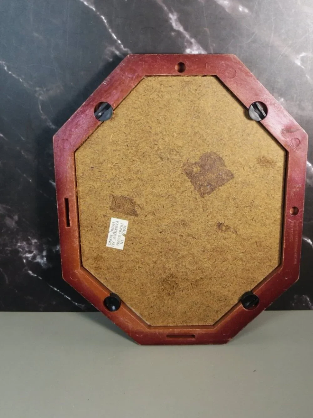 Vintage Octagonal Wood Picture Frames Gold Floral Accent Set of 2